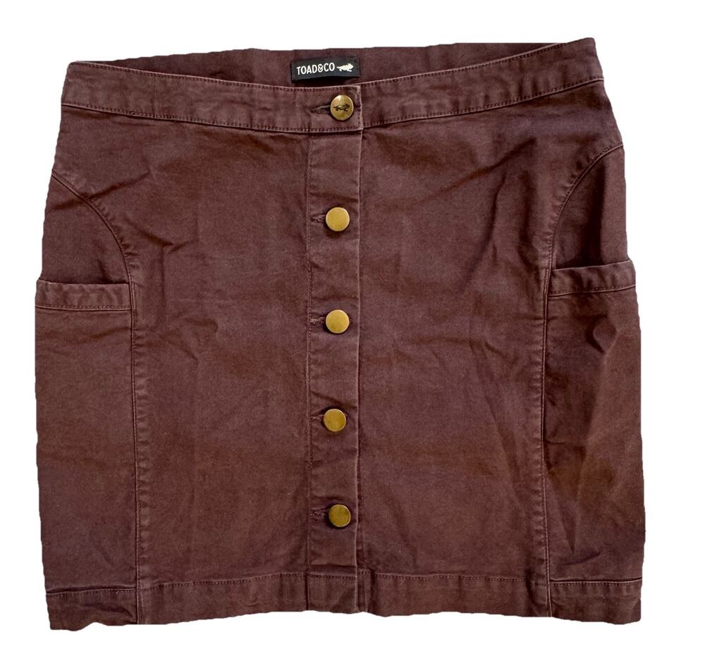 Toad & Co. Organic Cotton Stretch Skirt Earthworks Mocha 4 Sustainable Comfort